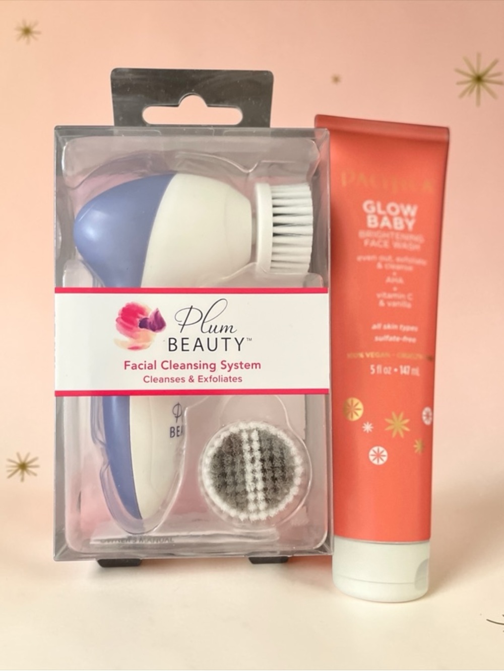 Pacifica Glow Baby Face Wash + Plum Beauty Facial Cleansing System